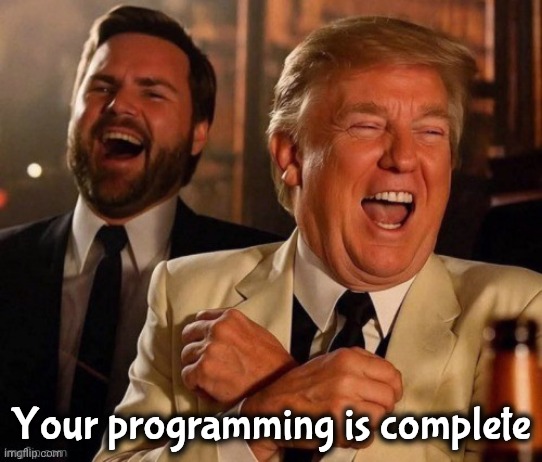 Your programming is complete | made w/ Imgflip meme maker