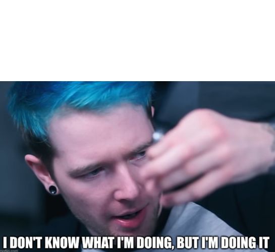 I don't know what I'm doing, but I'm doing it Blank Meme Template