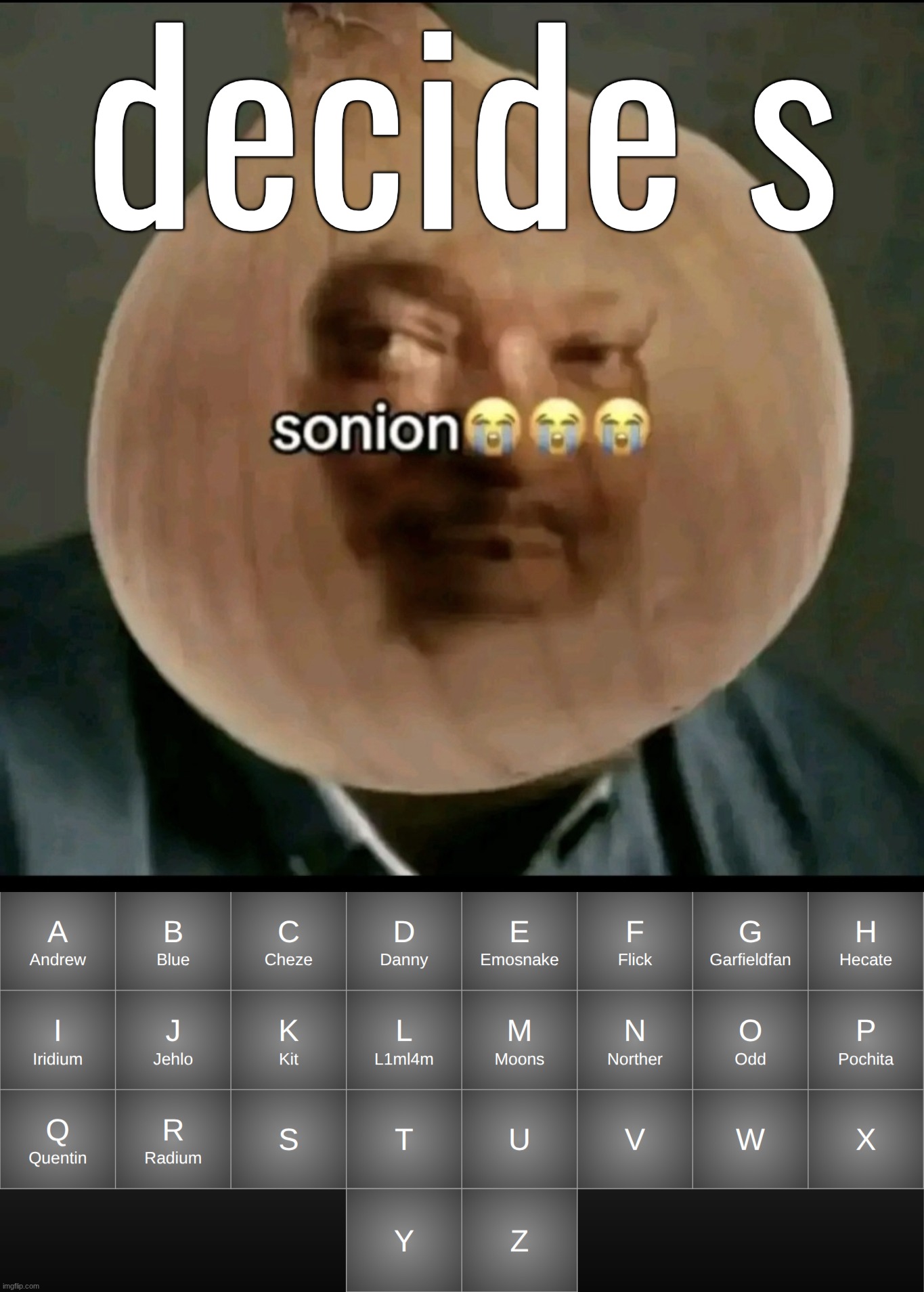 decide s | image tagged in sonion | made w/ Imgflip meme maker