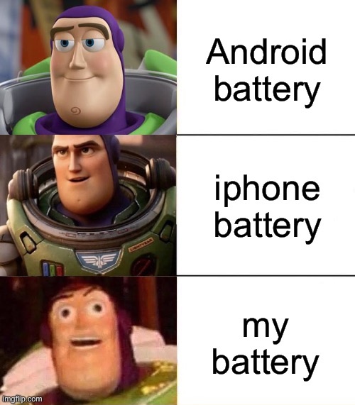Tru | Android battery; iPhone battery; my battery | image tagged in better best blurst lightyear edition,funny,true,gifs,memes,relatable | made w/ Imgflip meme maker