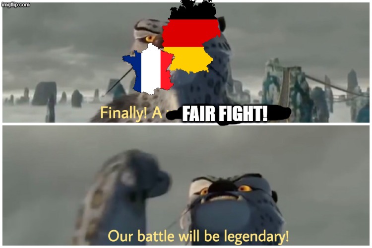 Our Battle Will Be Legendary | fair fight! | image tagged in our battle will be legendary | made w/ Imgflip meme maker