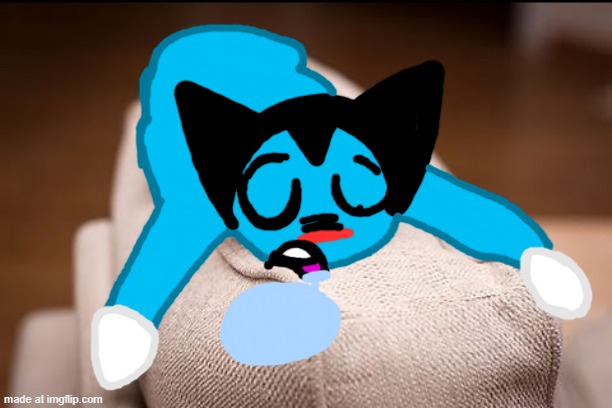 Oggy sleeping | image tagged in sleepy cat,oggy and the cockroaches | made w/ Imgflip meme maker