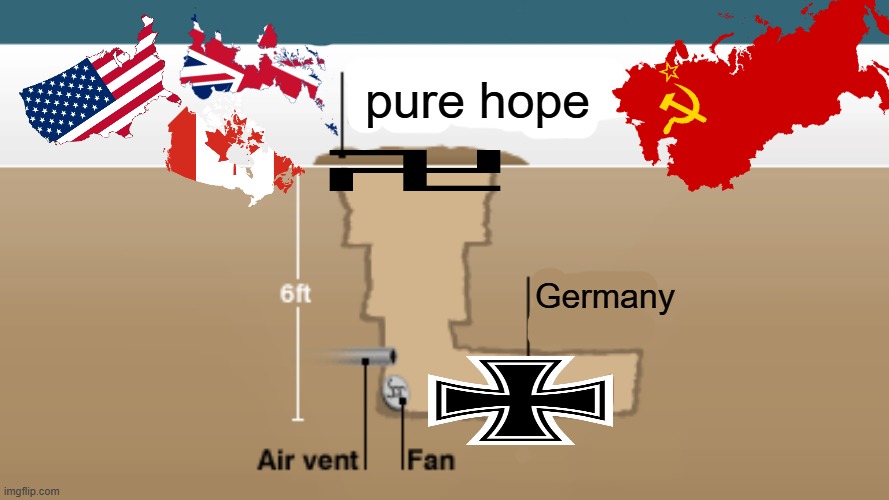 Saddam's Hiding Place | pure hope; Germany | image tagged in saddam's hiding place | made w/ Imgflip meme maker