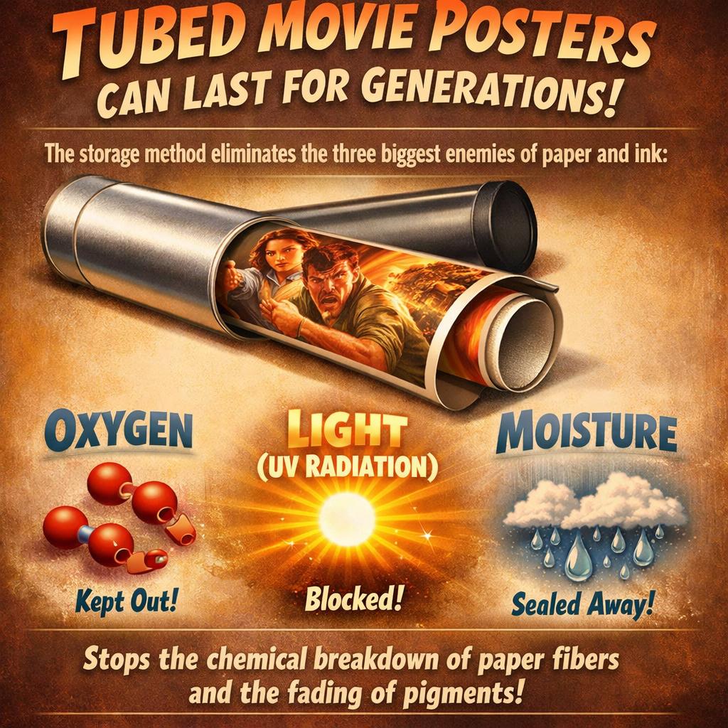 Tubed movie posters can last for generations because the storage Blank Meme Template