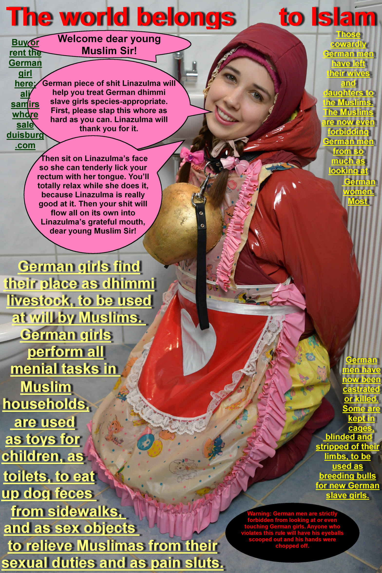 german girls are created by Allah as painsluts for Muslims Blank Meme Template