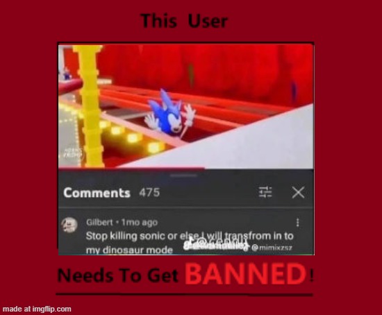 This User Needs To Get Banned | image tagged in this user needs to get banned | made w/ Imgflip meme maker