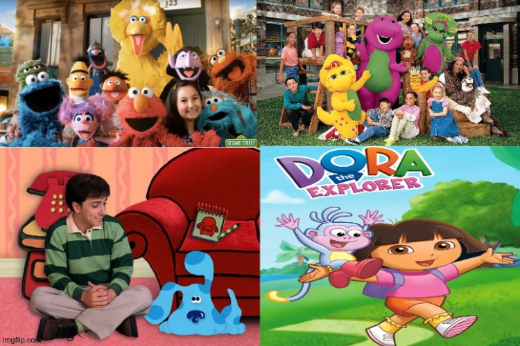The Four Horsemen of Kids Shows | image tagged in four horsemen | made w/ Imgflip meme maker