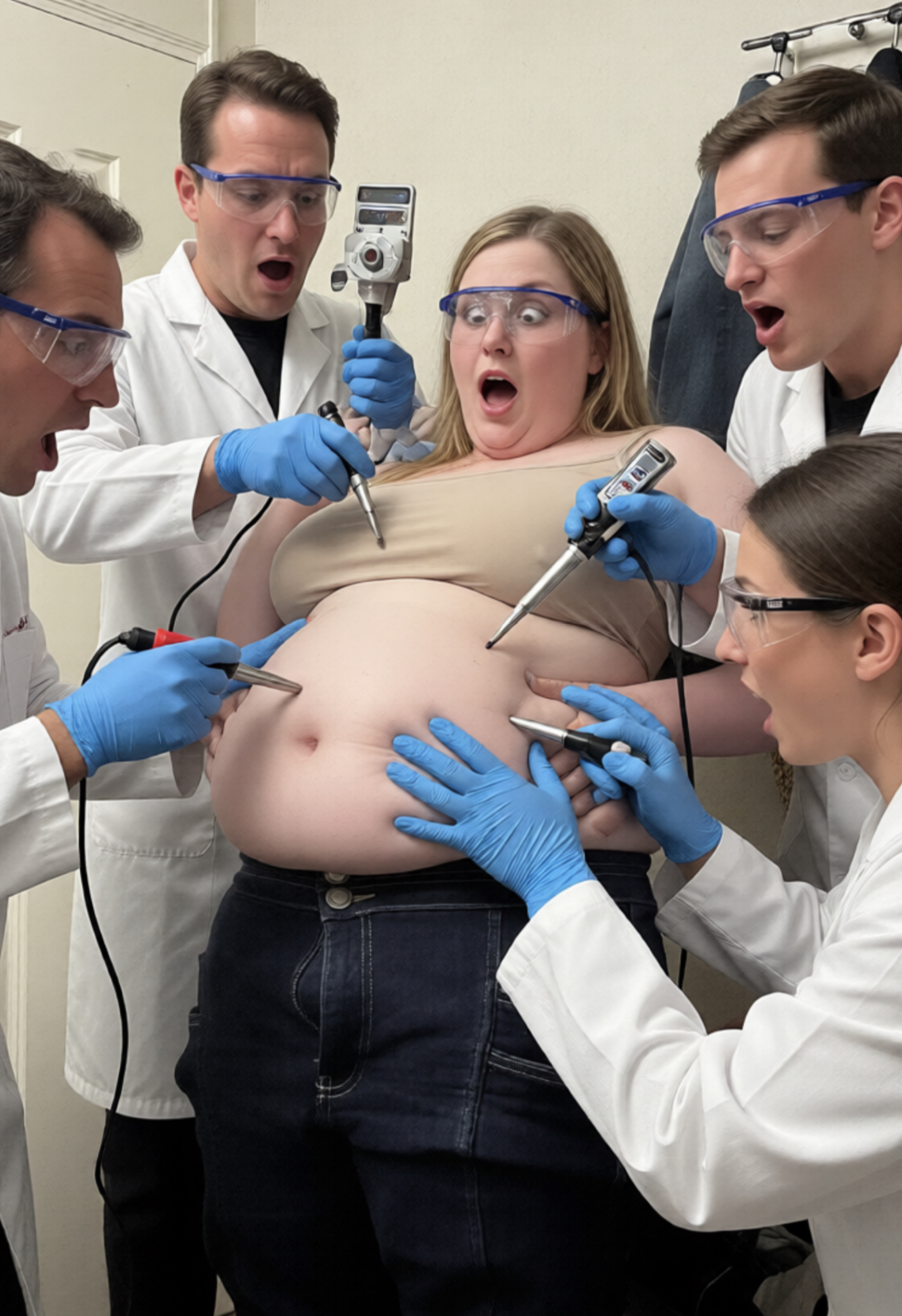 Fat belly exam Blank Meme Template