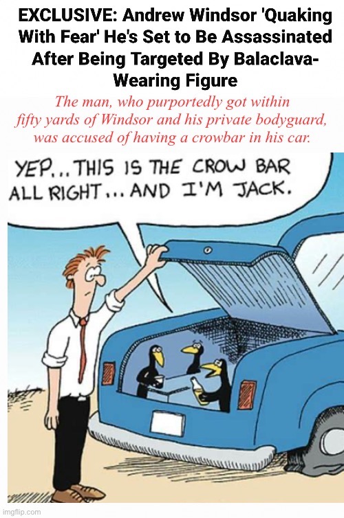 Since When Are Concealed Crowbars Allowed In The Boot...MY MY | image tagged in allegedly,as the crow flies,flat out scary | made w/ Imgflip meme maker
