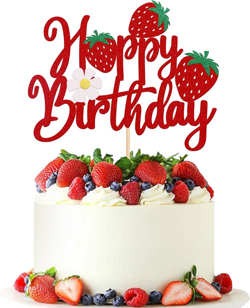 Strawberry happy birthday Blank Meme Template