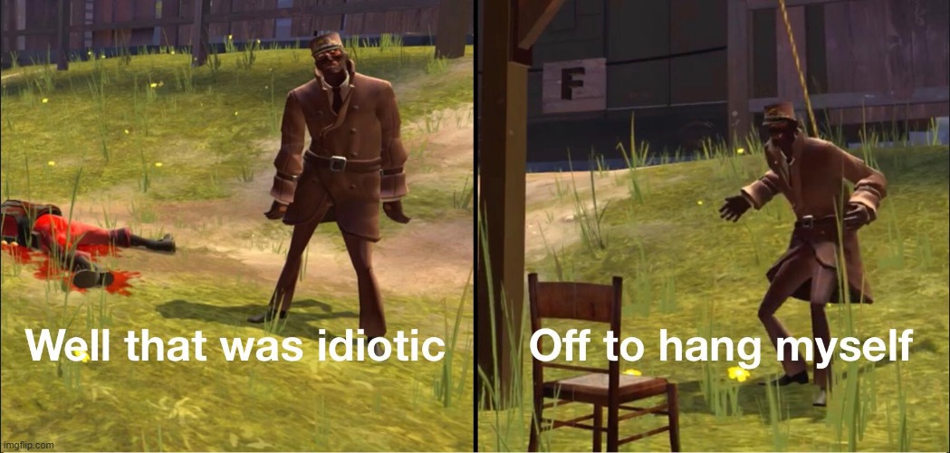 image tagged in off to hang myself | made w/ Imgflip meme maker
