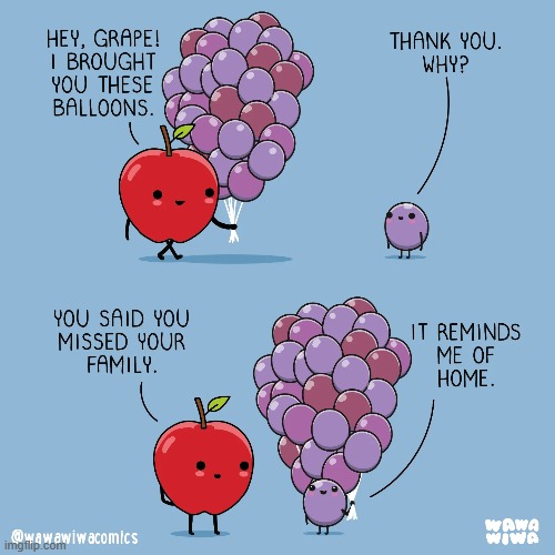 image tagged in apple,grape,balloons,grapes,family,home | made w/ Imgflip meme maker