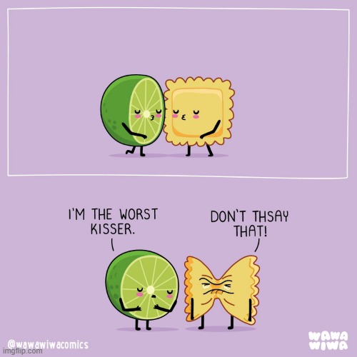 image tagged in lime,pasta,ravioli,kiss,sour,bowtie | made w/ Imgflip meme maker