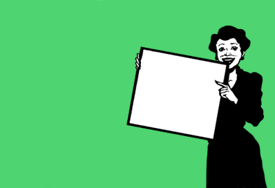 Woman Holding Empty Board Blank Meme Template