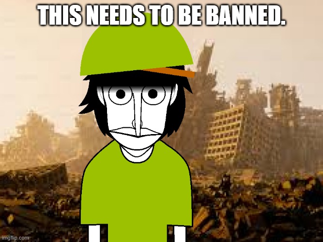 This needs to be banned. | image tagged in thousand yard stare polo | made w/ Imgflip meme maker
