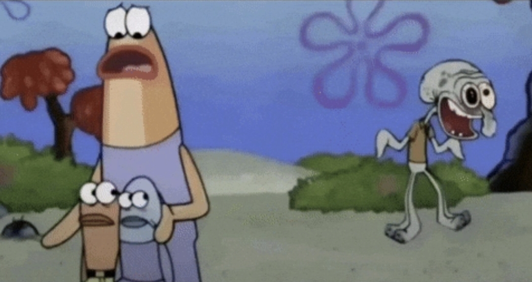 Squidward insane Blank Meme Template