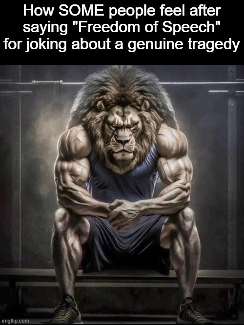 Japan is turning footsteps into electricit-- | How SOME people feel after saying "Freedom of Speech" for joking about a genuine tragedy | image tagged in how bro felt after saying that,memes,fun | made w/ Imgflip meme maker