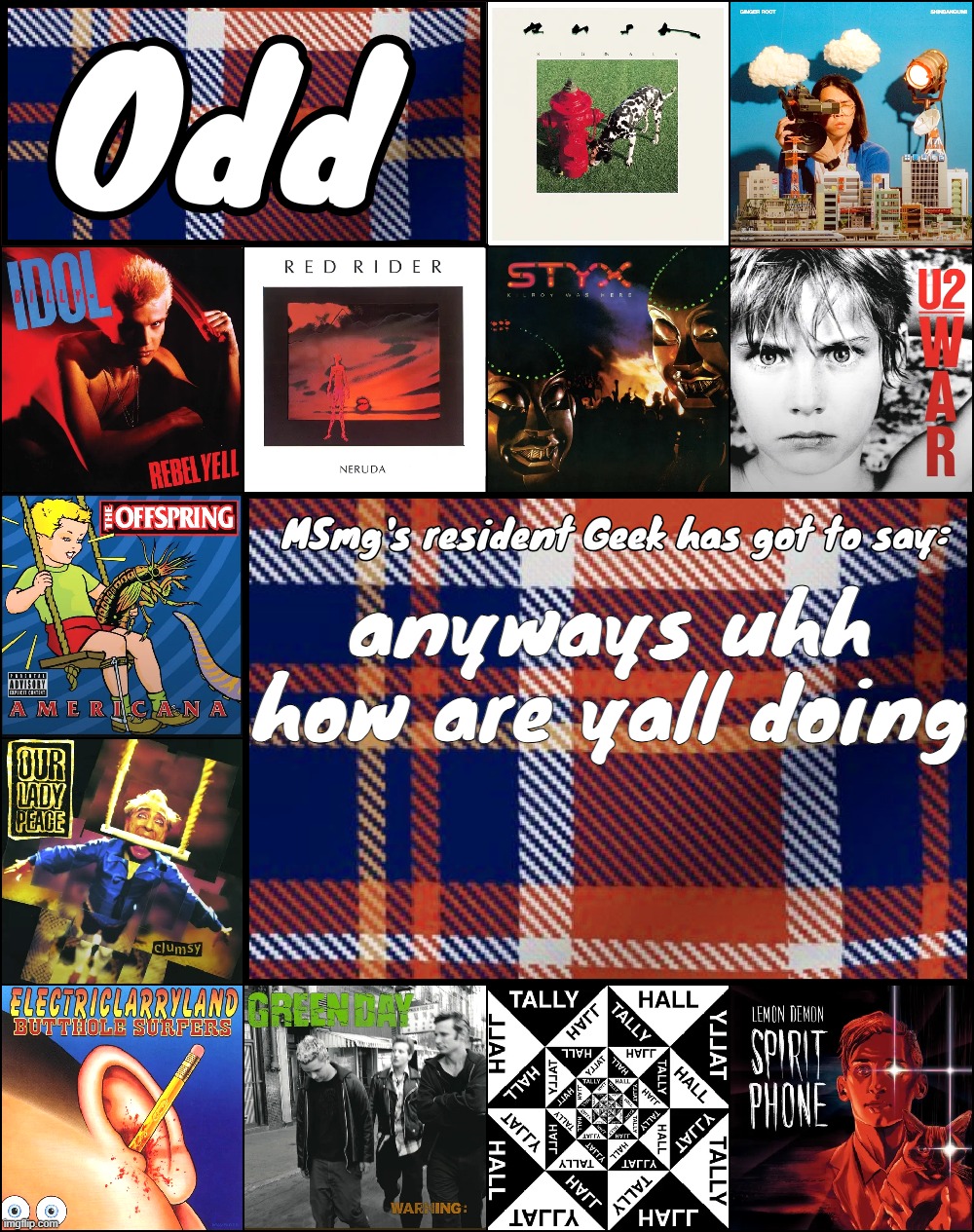 Odd's album announcement template | anyways uhh how are yall doing | image tagged in odd's album announcement template | made w/ Imgflip meme maker