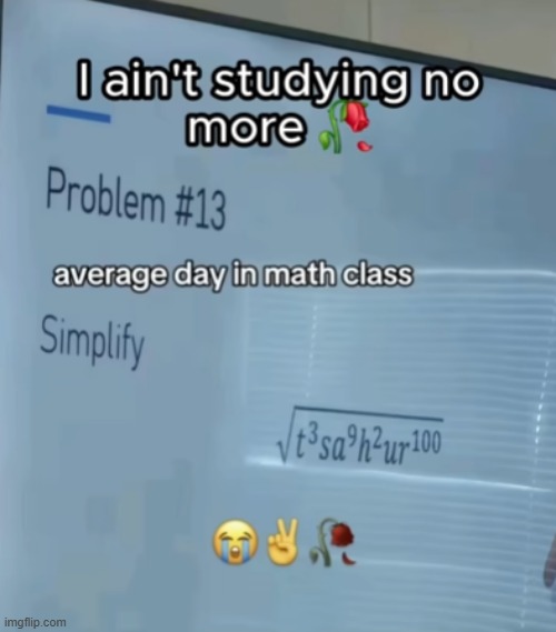 triple t is in math now...great | image tagged in shitpost | made w/ Imgflip meme maker