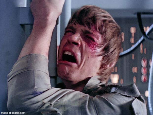 luke nooooo | image tagged in luke nooooo | made w/ Imgflip meme maker