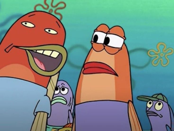 SpongeBob fish whispering Blank Meme Template