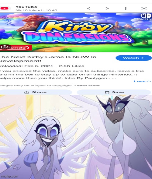 Emily is hyped for a new Kirby game being in development | image tagged in deviantart,kirby,nintendo,hazbin hotel,vivziepop,new game | made w/ Imgflip meme maker