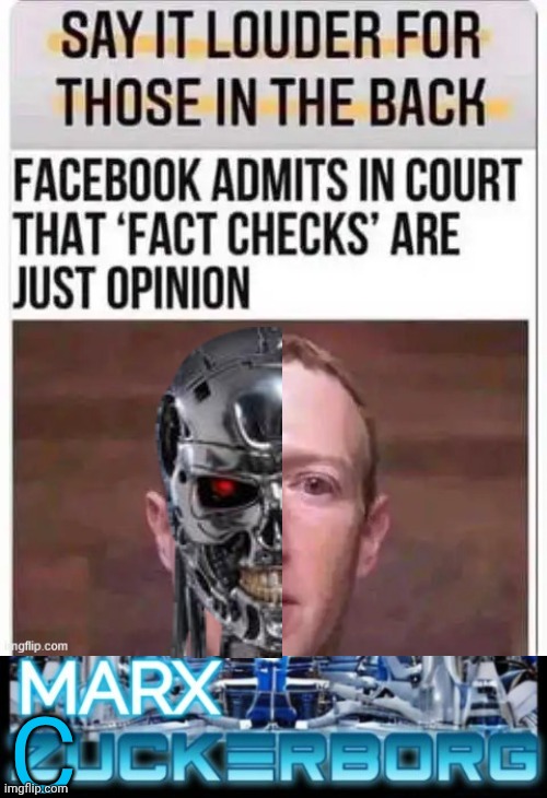 Fact Check is a fraud admits Marx Cuckerborg | C | image tagged in artznc jpg,marx cuckerborg,fraud | made w/ Imgflip meme maker