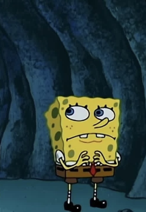 Nervous SpongeBob Blank Meme Template
