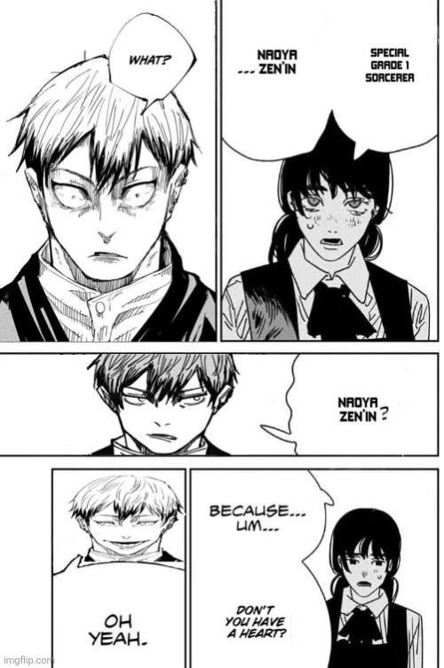 image tagged in chainsaw man,jujutsu kaisen | made w/ Imgflip meme maker