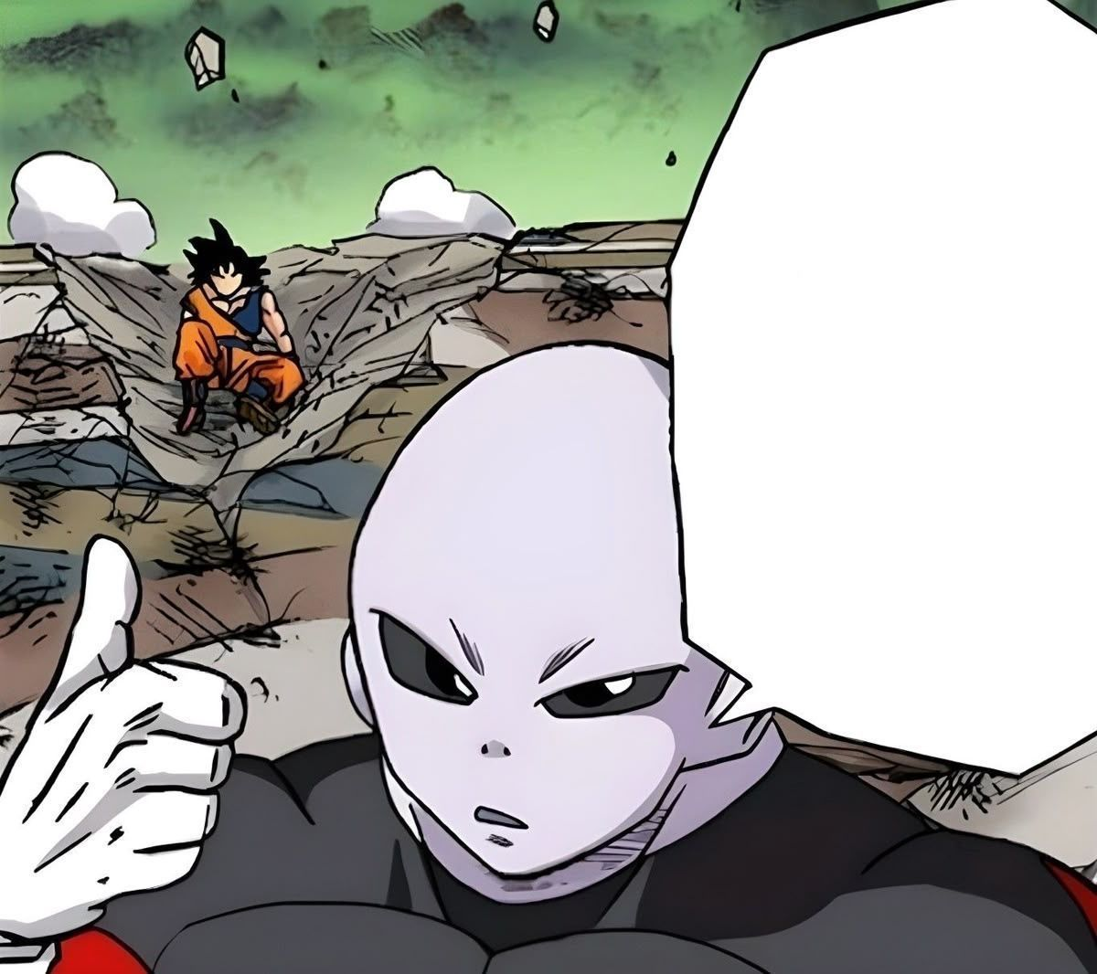 Jiren and Goku Blank Meme Template