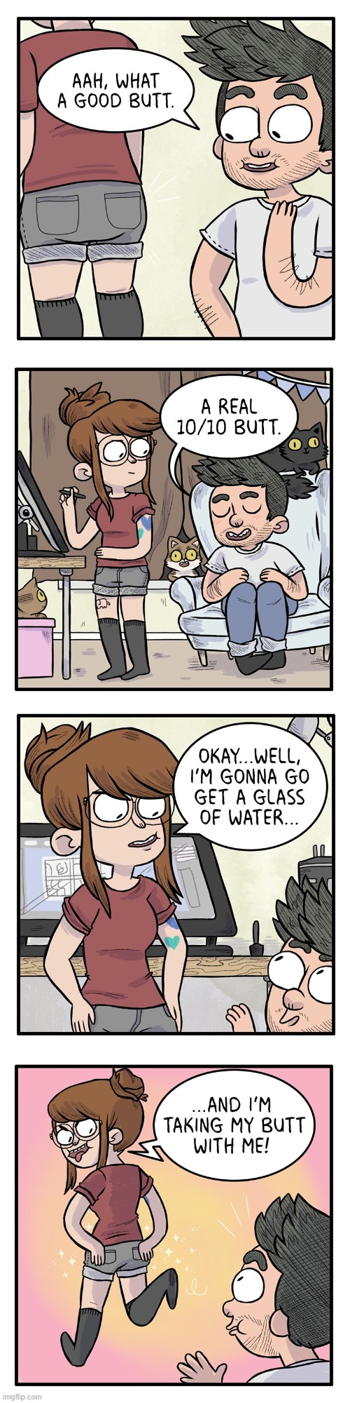 image tagged in butt,good,10/10,rating,leaving,oof | made w/ Imgflip meme maker