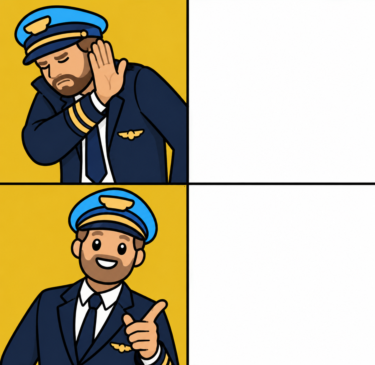 Skycards Pilot Blank Meme Template