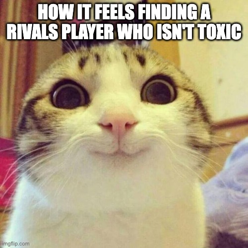 It makes me feel so happy...yet it never happens | how it feels finding a rivals player who isn't toxic | image tagged in memes,funny,rivals,funny rivals memes | made w/ Imgflip meme maker