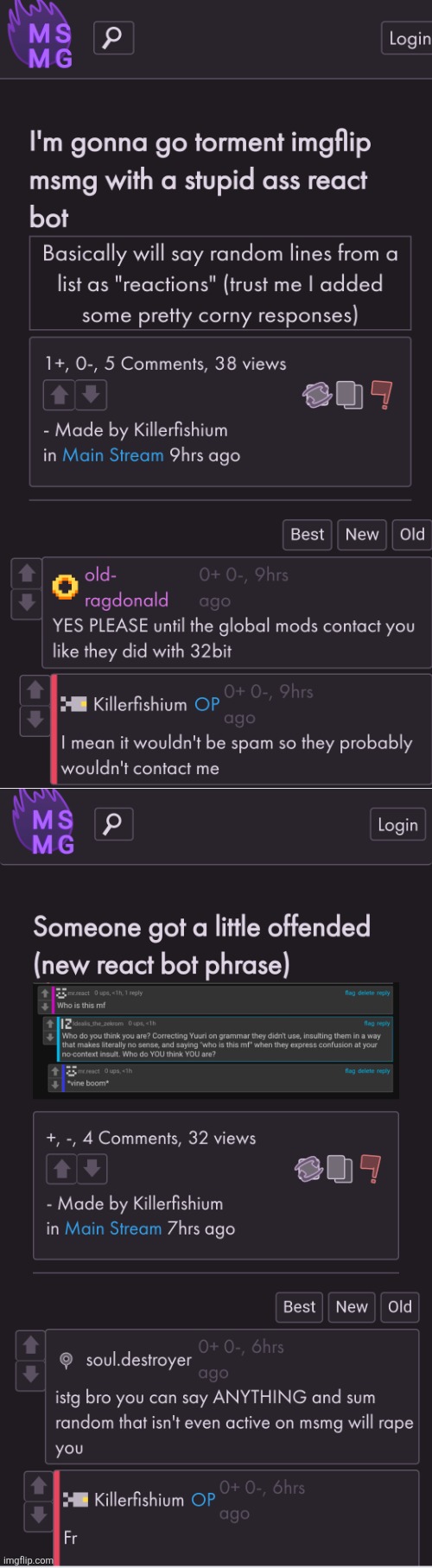 Fishium's Foolish Folly | image tagged in react bot,mrreact | made w/ Imgflip meme maker