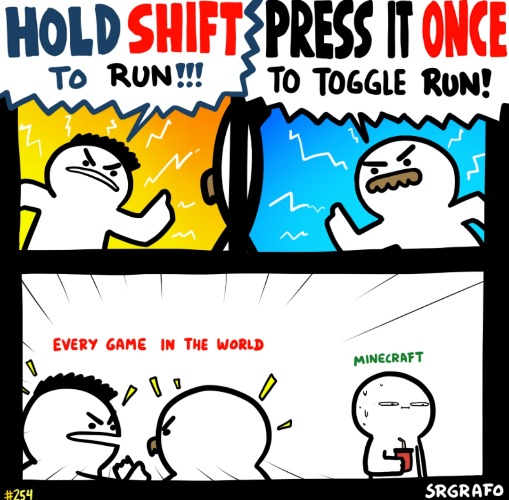 image tagged in minecraft,comics,srgrafo,gaming,video games,running | made w/ Imgflip meme maker