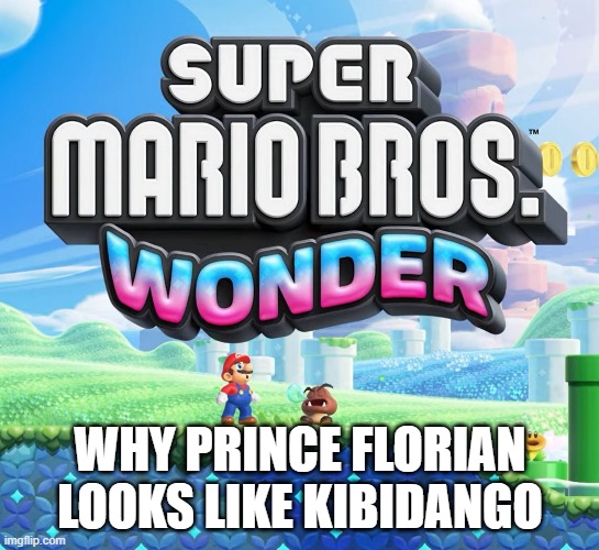 Has to be a deep cut to the Mario 1986 movie | why prince florian looks like kibidango | image tagged in mario is wondering | made w/ Imgflip meme maker
