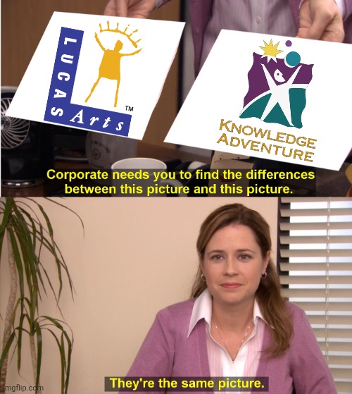 Stickmen Logo | image tagged in memes,they're the same picture,stick figure,stickman,lucasarts,jumpstart | made w/ Imgflip meme maker