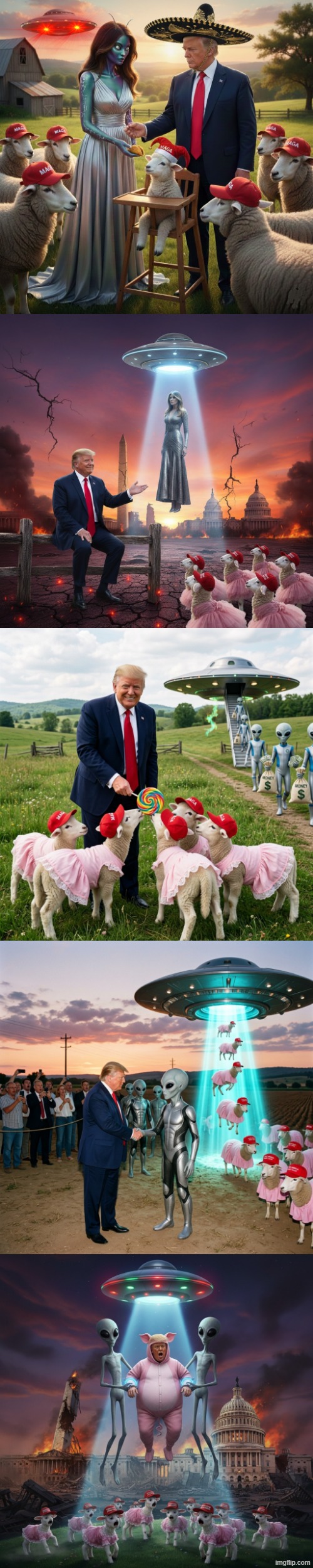 Damn ALIENS! | image tagged in donald trump,melania trump,ufo,aliens,taco,make america great again | made w/ Imgflip meme maker