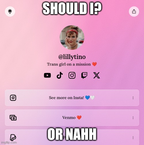 should I? or nahh | made w/ Imgflip meme maker