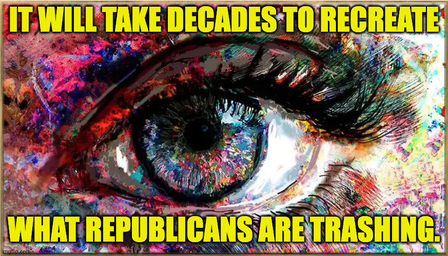 And the DOD will be on a long diet. | it will take decades to recreate; what republicans are trashing. | image tagged in memes,sadness | made w/ Imgflip meme maker