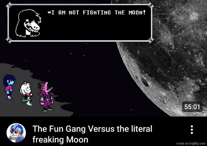 Susie is not fighting the moon. | made w/ Imgflip meme maker
