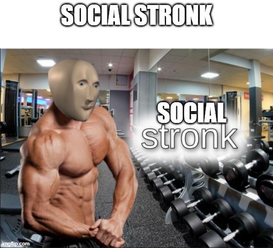 stronks | social stronk social | image tagged in stronks | made w/ Imgflip meme maker