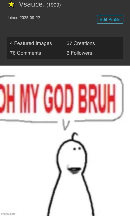 image tagged in oh my god bruh | made w/ Imgflip meme maker