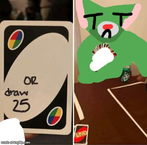 Uno draw 25 cards meme but it's Jack and Oggy | image tagged in memes,uno draw 25 cards,oggy and the cockroaches,drawing | made w/ Imgflip meme maker