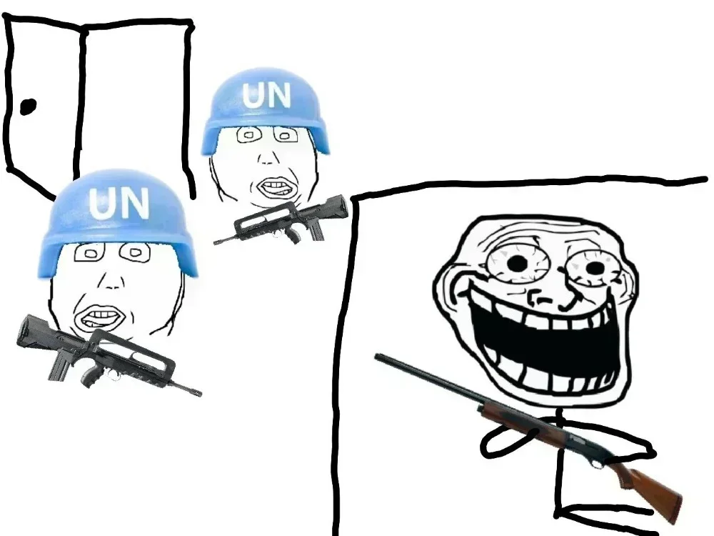 Schizo trollface Blank Meme Template