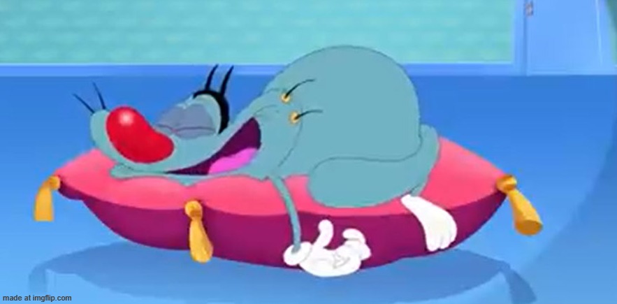 Gn chat | image tagged in oggy sleeping | made w/ Imgflip meme maker