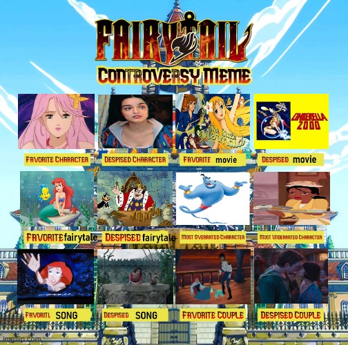 fairy tail controversy meme | image tagged in fairy tail controversy meme,fairy tail,disney,fairy tales,fantasy,classics | made w/ Imgflip meme maker