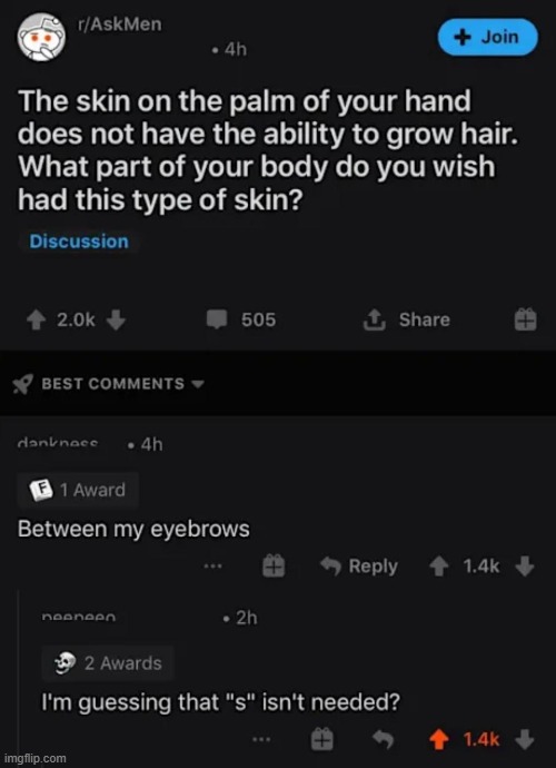 image tagged in skin,hair,grow,space,eyebrows,s | made w/ Imgflip meme maker