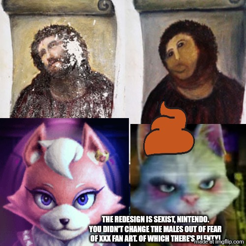 The redesign is sexist | The redesign is sexist, Nintendo. You didn't change the males out of fear of xxx fan art. Of which there's plenty! | image tagged in star fox,nintendo,nintendo switch,nintendo switch 2,video games,funny meme | made w/ Imgflip meme maker