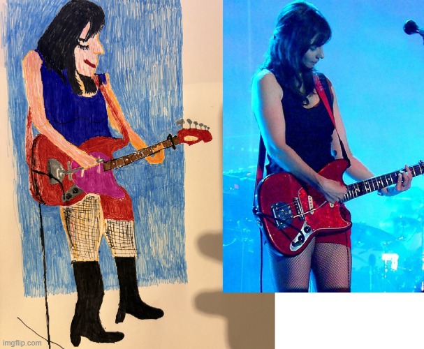 Sam Mortley drawing of Bilinda Butcher | image tagged in bilinda drawing side by side jpg,bilinda,mbv,drawing,bilindabutcher,mustang | made w/ Imgflip meme maker